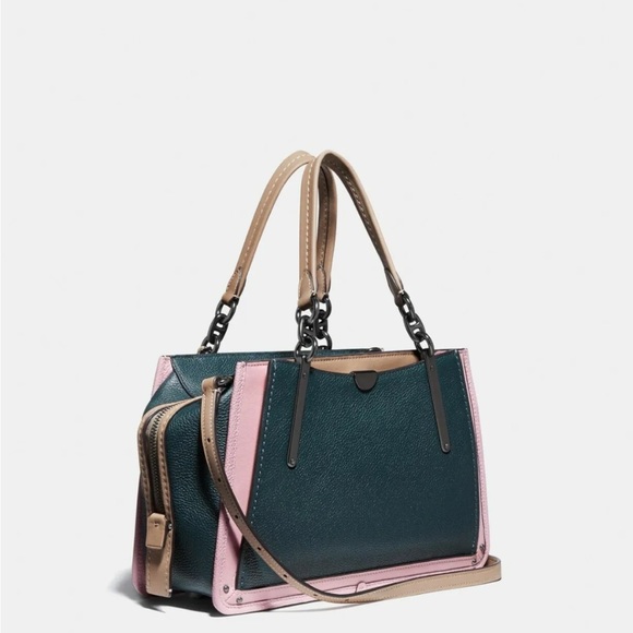 Coach Dreamer crossbody satchel bag in color block - Picture 2 of 16